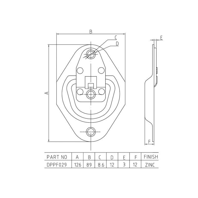 Pan Fitting/ Recessed Rope Ring