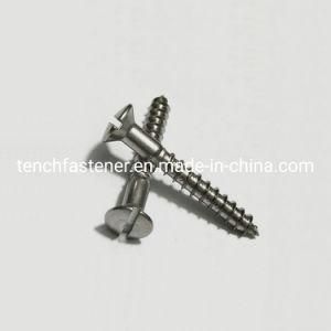 DIN95 Slotted Raised Countersunk (Oval) Head Wood Screws (Stainless Steel)