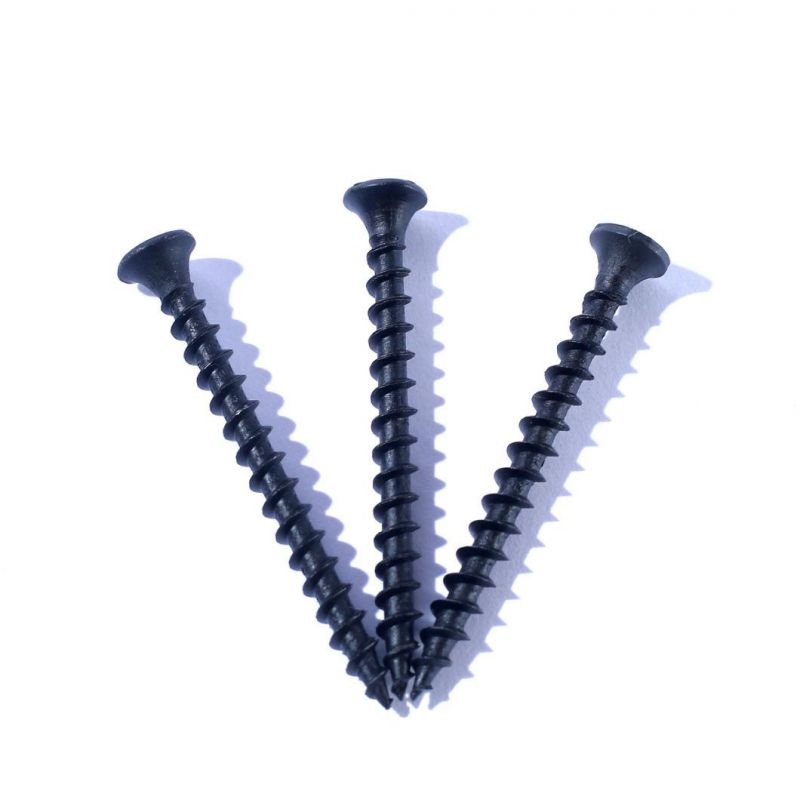 Congo Namibia Zambia Market/3.5mm 25mm Black Gypsum Phillips Bugle Head Full Thread Black Drywall Screws