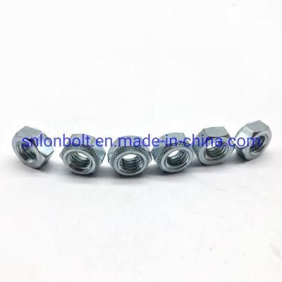 Hex Press Nut Trivalent Zinc Plating Straigjt Knurling M8-2