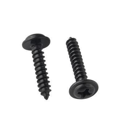Black Cross Round Wafer Head Self-Tapping Screw DIN571