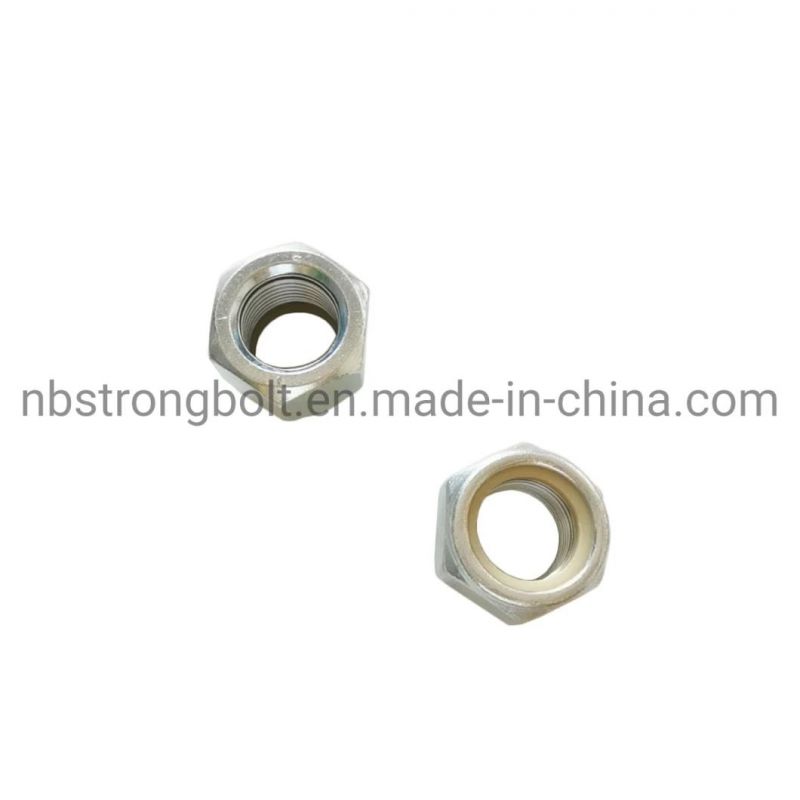 Nylon Nut M24X2-ISO10512-B-Class 10-White Zinc Cr3+