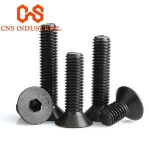 Black Carbon Steel Hexagon Socket Countersunk Head Cap Screws DIN7991