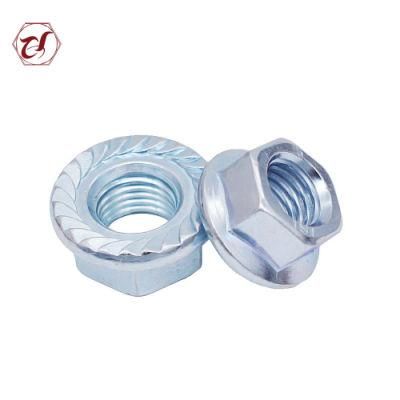 Grade 4.8 DIN6923 Zinc Plated Hex Nut with Flange