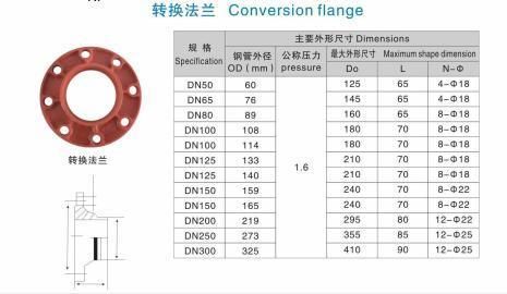 Conversion Flange Iron Grooved Pipe Fiting