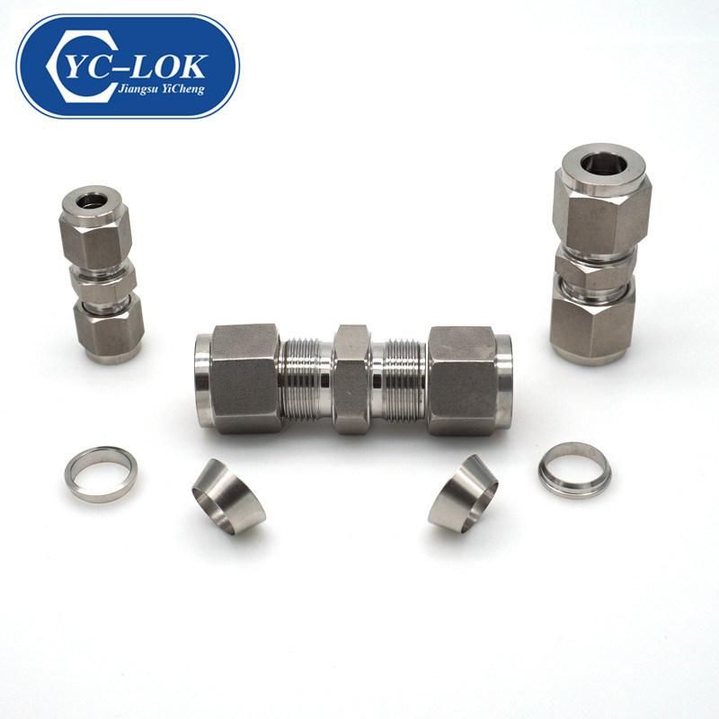Hydraulic Hardware Staninless Steel Ferrule Straight Pipe Couplings Adapters