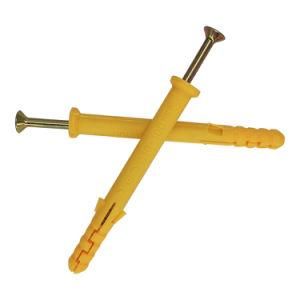 Plastic Wall Plug with Nail Fix Screw (M6)