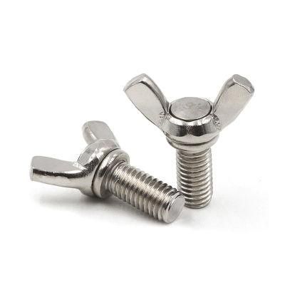 304 316 Stainless Steel Metric Thumb Bolts Square Butterfly Wing Screw
