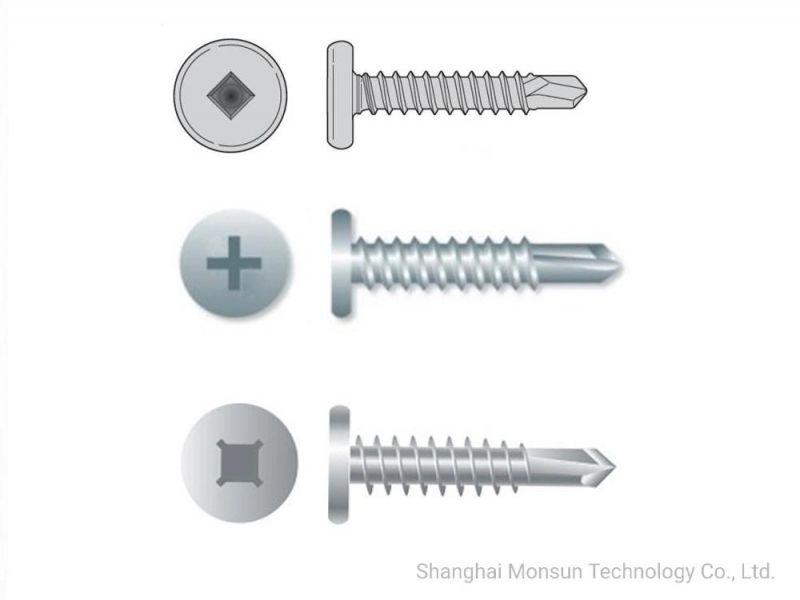 Flat Pan Head Fine Thread Drill Point Sheet Metal Screw