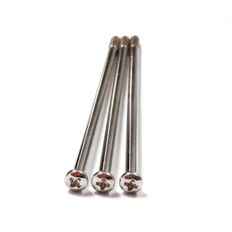 Long Nickel Plated Cross Recessed Pan Head Phillips Machine Screws with Half Thread