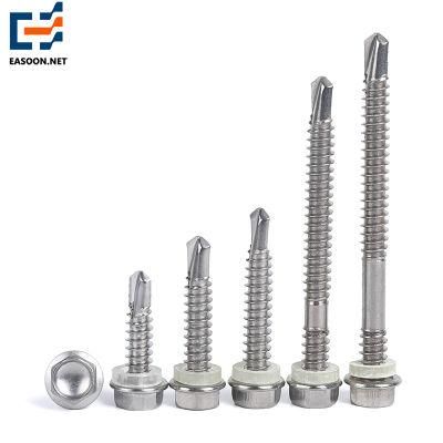 Harden Hex Flange Screw Half Thread Self Drilling Screw M4.2X18