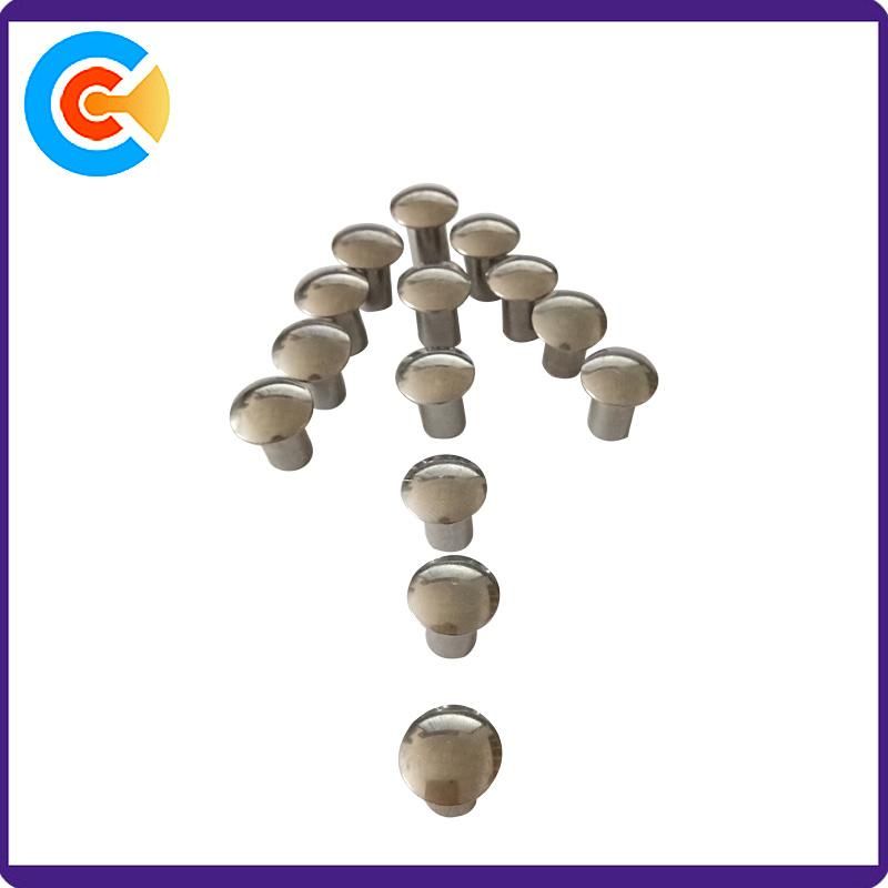 M6 Round Head Steel Galvanized Semi-Tubular Rivet