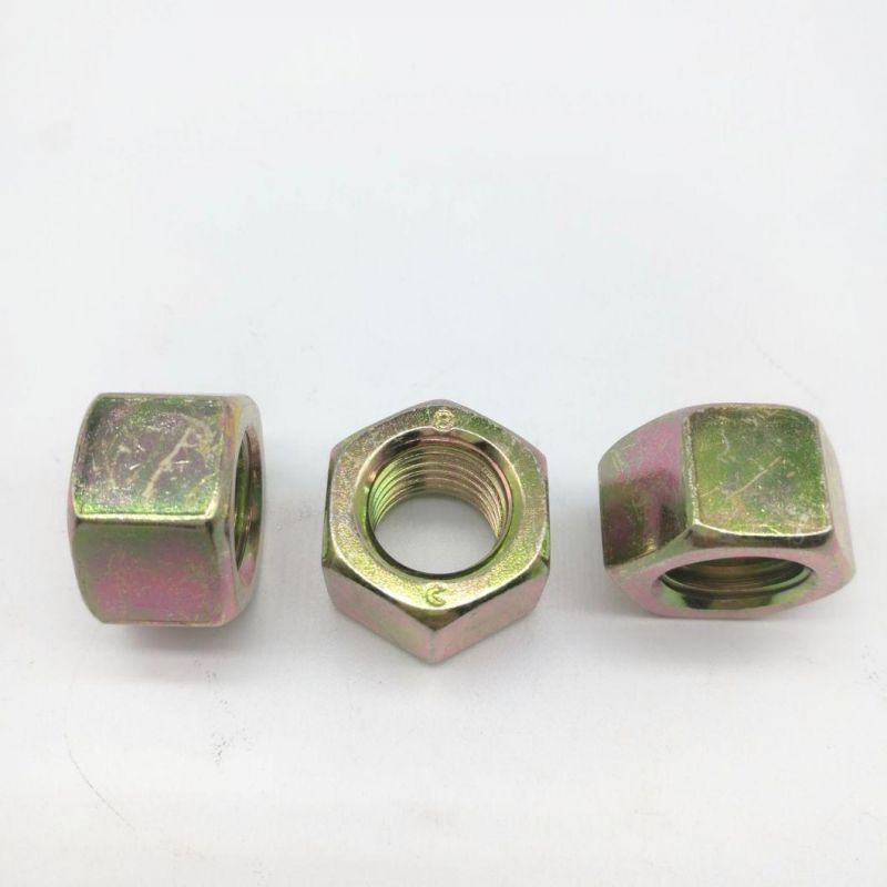 DIN971 Hex Nut with Fine Pitch Thread with Yellow Zinc
