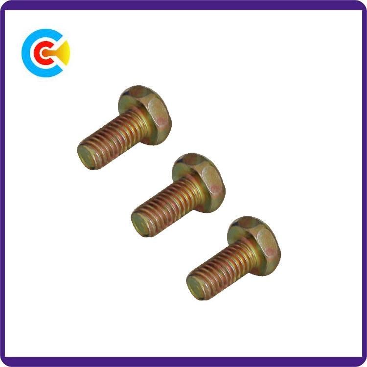DIN/ANSI/BS/JIS Carbon-Steel/Stainless-Steel Hand Twist Hexagonal Cross Flange Flat Screw for Building