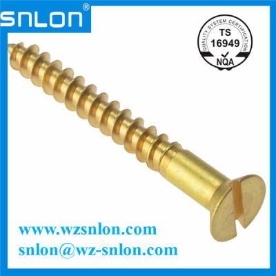 Slotted Countersunk Head Self Tapping Screws Brass