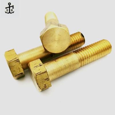 Brass Motor Parts Fasteners DIN931 Hex Head Bolts Grades Partially Threaded Made in China