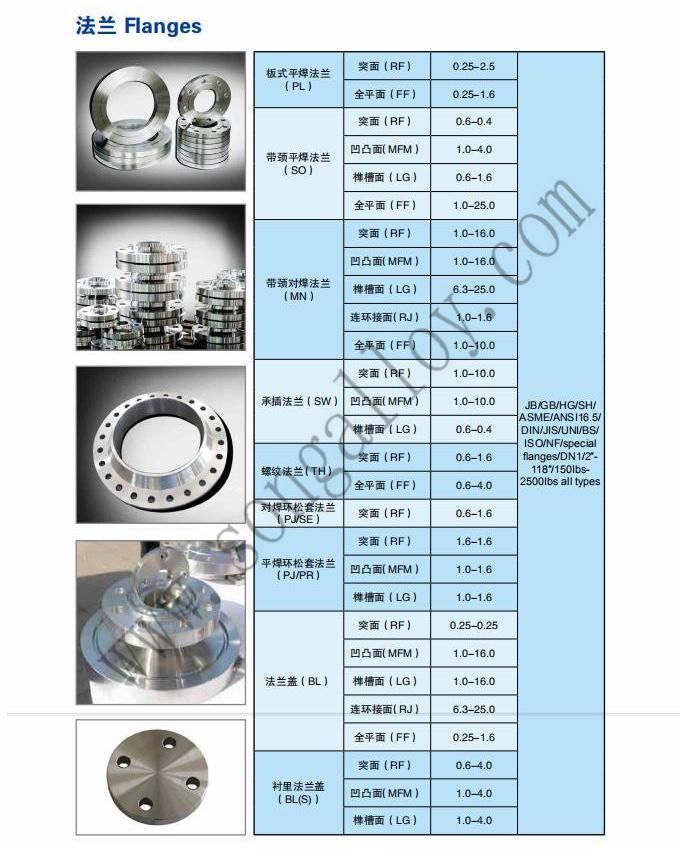 Pipe Fitting ASME B16.9 Stainless Steel Forged Flat/Slip-on/Orifice/ Lap Joint/Soket Weld/Blind /Welding Neck Flanges