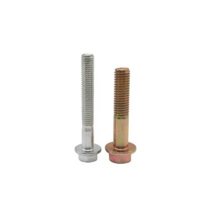 DIN6921 Good Quality Carbon Steel Material Yellow Zinc Plated Galvanized Hex Flange Head Bolt Screw
