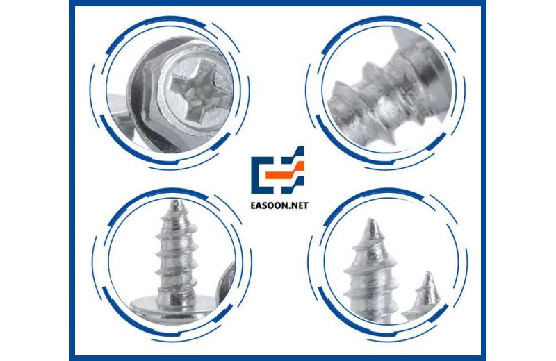 Indented Hex Washer Head Screws Galvanized Self Tapping Screws