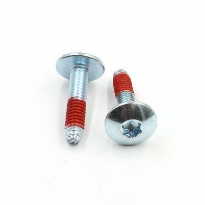 Customized Stainless Steel Nylon Patch Screw Locking Screw Nylon Patch / Thread Locking / Anti Loosing Screws