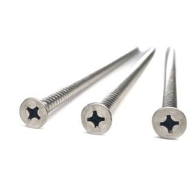 Stainless Steel Countersunk Head Cross Phillips Self Tapping Extra Long Screws