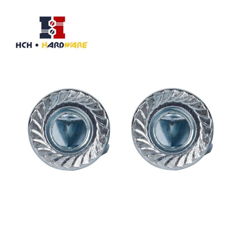 DIN934 Carbon Steel Color Zinc Plated Hex Flange Nuts