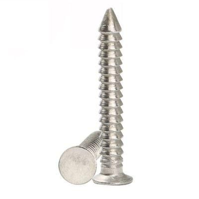 Flat Cap Countersunk Self Tapping Umbrella Thread Pure Titanium Screw