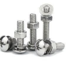 304 Stainless Steel Large Flat Head Cross Screw Set Nut Flat Gasket Bolt Combination Screw