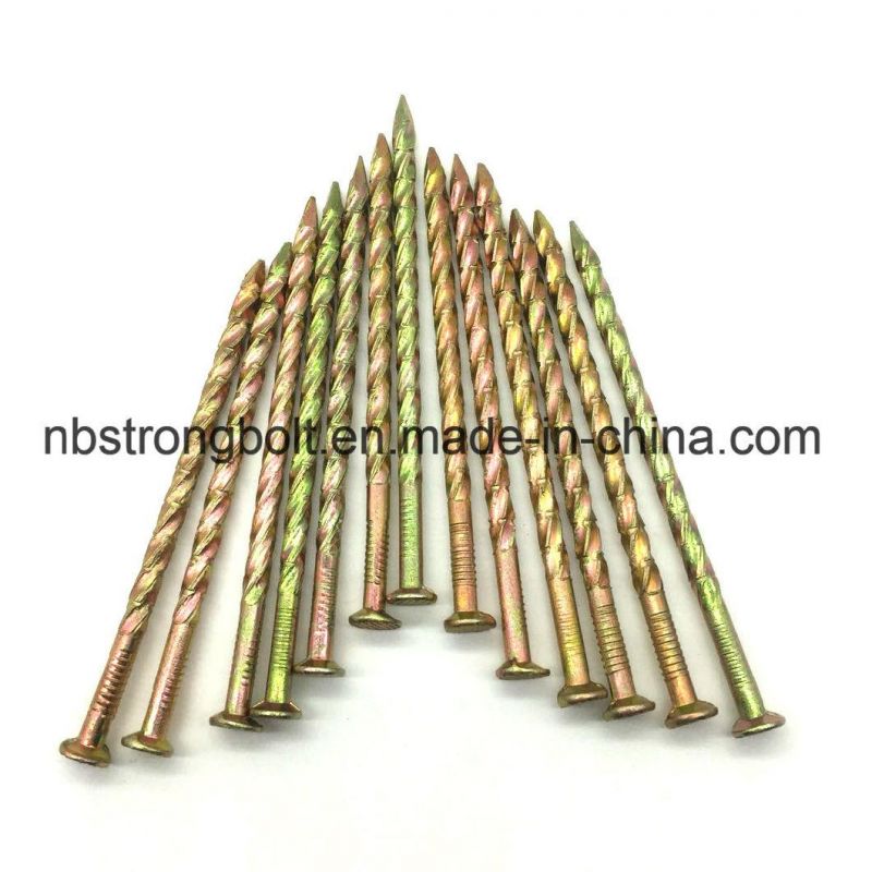 Galvanized Floor Nail with Color Zinc Plated