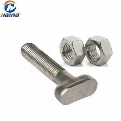 Bolts and Fasteners Stainless Steeel T Head Bolt with Nut
