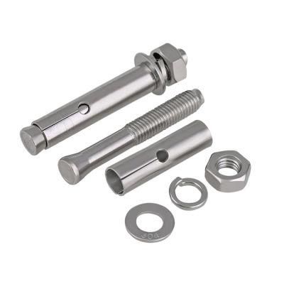 China Wholesale Fastener Hardware Stainless Steel M10 80mm Bolt Wedge Sleeve Anchor Expansion Anchor Bolt