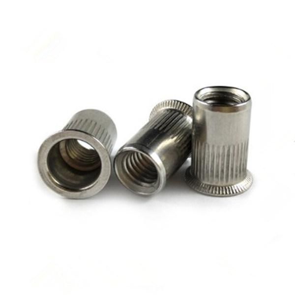 M8 Hex Flat Head Blind Rivet Nut with Knurled Body