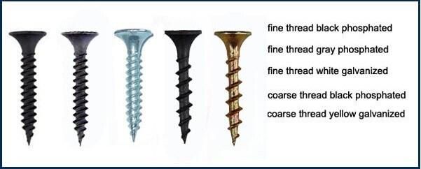 Black Drywall Screw with Bugle Phillips Head
