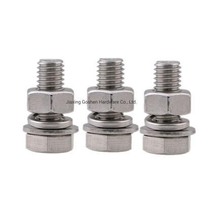 A2-70 A2-80 Machine Screw with Nut and Wahser
