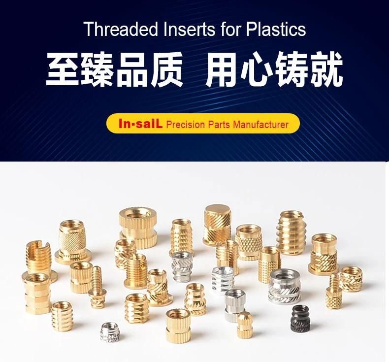 Tec-B-M4 SL-B-M4 4mm 5.7mm Brass Knurling Insert Nut