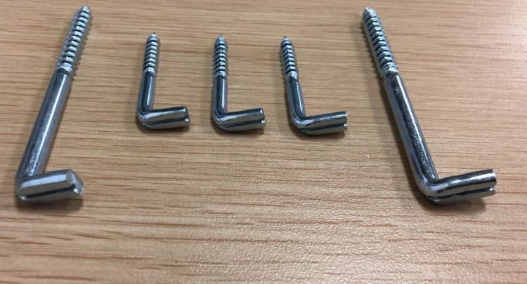Hook Screw with Slot Driver Wood Thread