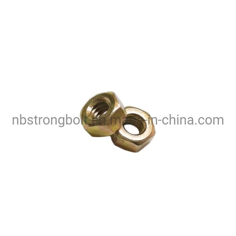 ASME/ANSI B18.2.2 Hex Nut with Yellow Zinc Gr. 8 1/4"-20