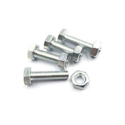 Made in China Plain/Zinc Galvanizing Grade 4.6 Grade 8.8 Bolt Specification Hexagonal High Tensile Hex Bolt and Nut Class 10.9 M5-M36