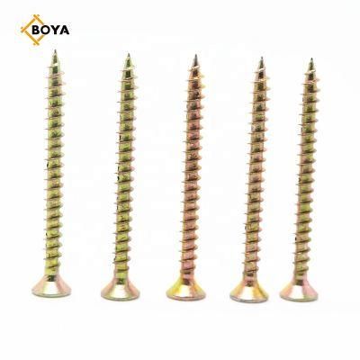 Furniture Use Harden Self Tapping Chipboard Screw C1022 Yellow Zinc Plated Chipboard Screw