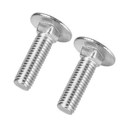 Stainless Steel DIN 603 M 6 M 8 Bolt Flat Round Head Bolt and Nut Flat Head Carriage Bolts