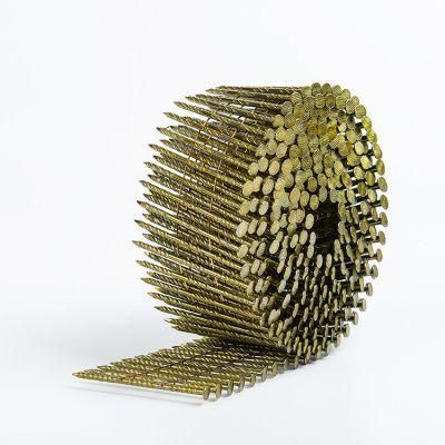 Smooth Shank Yellow Painted Pallet Coil Nails