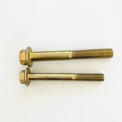 Factory Supply Gold Bolts, Zp, Galvanized Hexagon Flange Bolts DIN6921 Hex Bolts with Flange