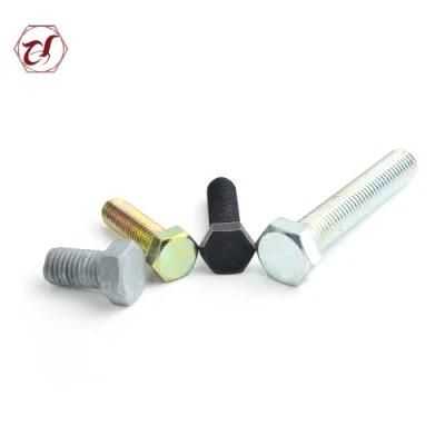 Common Bolt Zinc Plated Carbon Steel Hex Bolt/HDG Bolt/Black Bolt/Yellow Zinc Bolt