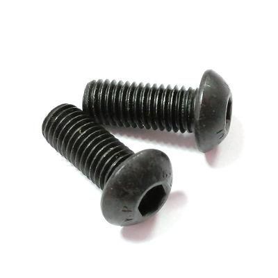 M5 M6 M8 M10 Iron Black Zinc Plated Button Head Allen Machine Screw