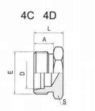 High Quality Metric Male 24° Plug L. T. Hydraulic Hose Adaptors
