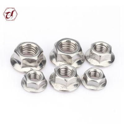 Stainless Steel SS304 DIN6923 Hex Nuts A2-70 Head Flange Nut/SS316 Flange Nut