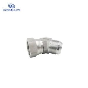 Forged Stainless 45 Degree Elbow Tube Fitting Male Jic X Female Jic Swivel Fitting