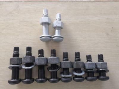 ASTM F1852 Type 1 A325tc Tension Control Bolt with Hex Nut and Flat Washer Black 5/8&quot;-11unc- * 6&quot;