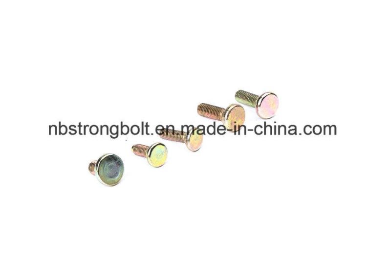 Non-Standard Custom Knurling Screw, Durable High Strength Galvanized Flat Head Tire Screw Tail Reduction