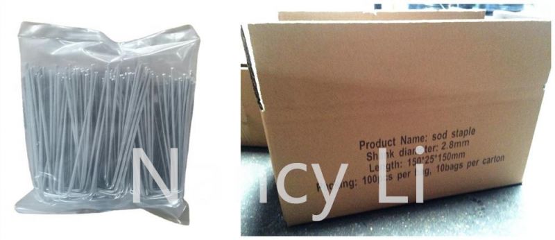 12"X1"X12"-9 Guage Galvanized Landscape SOD Staple Garden Stakes 100 PCS/Box